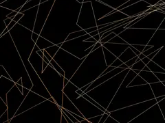 Gold lines on black